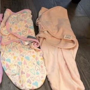 SwaddleMe Pastel Heart and Peach Swaddles
